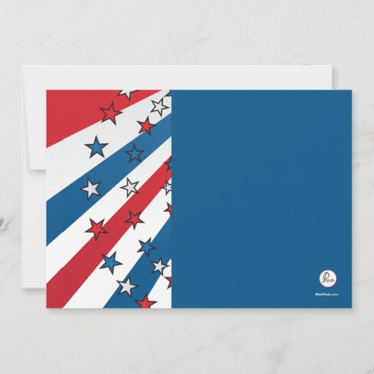 失敗の自由の愛国心が強い招待状 招待状 (裏面)