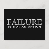 失敗はオプションではない – 白黒はがき ポストカード (正面)