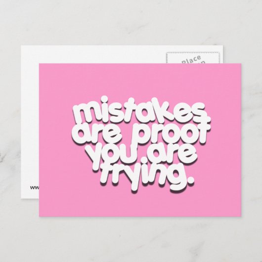 失敗はポストカを試みている感動的こと ポストカード (正面/裏面)