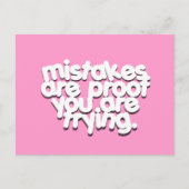 失敗はポストカを試みている感動的こと ポストカード (正面)