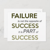 失敗は成功の反対ではない名言 ポストカード (正面/裏面)