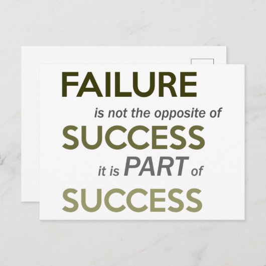 失敗は成功の反対ではない名言 ポストカード (正面/裏面)