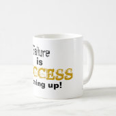 失敗は成功へのステップ ゴールド名言 コーヒーマグカップ (正面右)