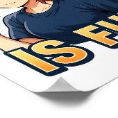 失敗は燃料 – 高光沢3Dアニメガールアート ポスター (角)