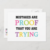 失敗は試みている証拠だ ポストカード (正面/裏面)