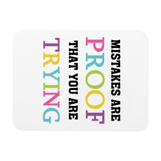 失敗は試みている証拠だ マグネット (横)