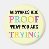 失敗は試みている証拠だ マグネット (正面)