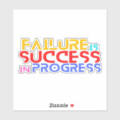 失敗は進行中の成功やる気を起こさせる引用文 シール (シート)