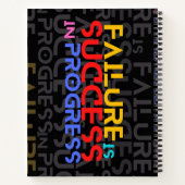 失敗は進行中の成功やる気を起こさせる引用文 ノートブック (裏面)