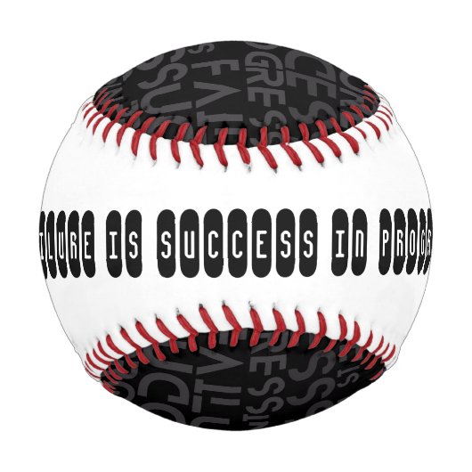 失敗は進行中の成功やる気を起こさせる引用文 野球ボール (裏面)