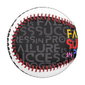 失敗は進行中の成功やる気を起こさせる引用文 野球ボール (正面左)
