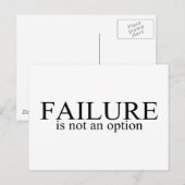 失敗は選択の余地がない ポストカード (正面/裏面)