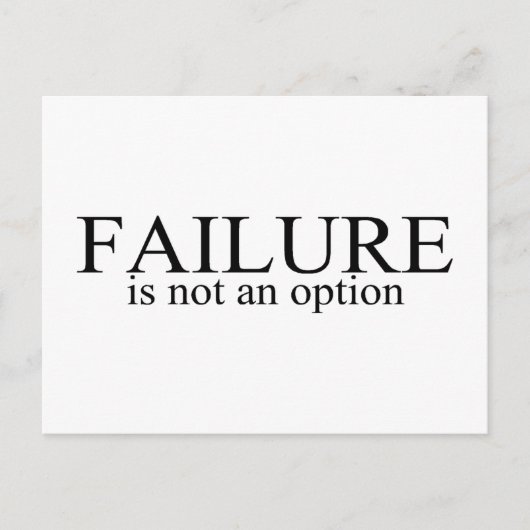 失敗は選択の余地がない ポストカード (正面)
