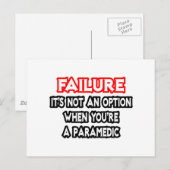 失敗は選択肢ではない...救急医療員 ポストカード (正面/裏面)