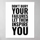 失敗を埋めるな |感動的引用文 ポスター (正面)