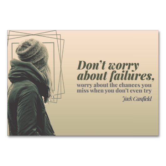 失敗を心配しないで下さい テーブルナンバー (正面)