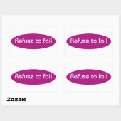 失敗を拒む 長方形シール (シート)