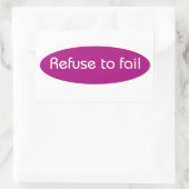 失敗を拒む 長方形シール (バッグ)