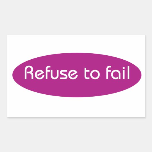 失敗を拒む 長方形シール (正面)