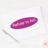 失敗を拒む 長方形シール (封筒)