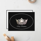 失敗アメリカの平らなノートのカード銀の王冠か黒 ノートカード (正面/裏面インサイチュ)