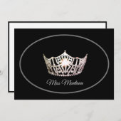 失敗アメリカの平らなノートのカード銀の王冠か黒 ノートカード (正面/裏面)