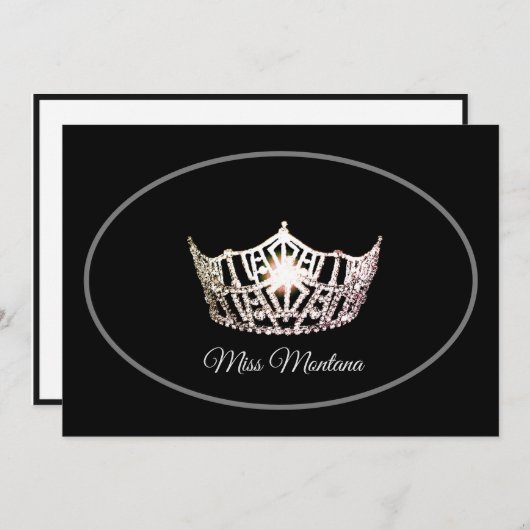 失敗アメリカの平らなノートのカード銀の王冠か黒 ノートカード (正面/裏面)