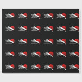 失敗アメリカの王冠及びサンタの帽子のクリスマスGiftwrap ラッピングペーパー (フラット)