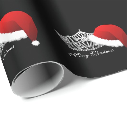 失敗アメリカの王冠及びサンタの帽子のクリスマスGiftwrap ラッピングペーパー (ロールコーナー)