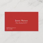 失敗アメリカの赤および金ゴールドのバラの名刺 名刺 (裏面)