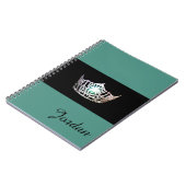 失敗アメリカの銀製の王冠のノートの名前をカスタムする ノートブック (左側)