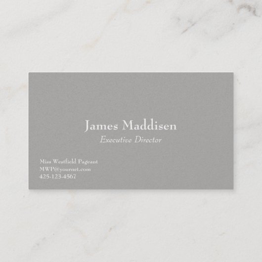 失敗アメリカの銀製の王冠の名刺 名刺 (裏面)