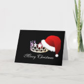 失敗アメリカ米国サンタの帽子の銀の王冠カード シーズンカード (正面)