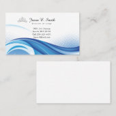 失敗米国の青い王冠の海洋波の名刺 コーリングカード (正面/裏面)