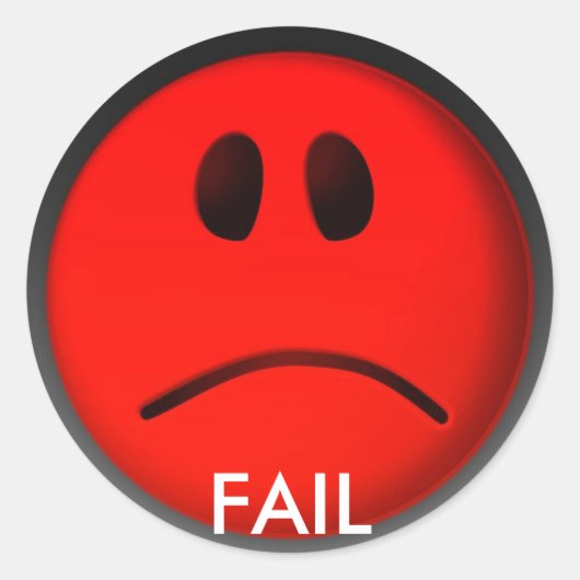 失敗 ラウンドシール (正面)