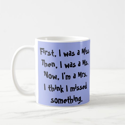 失敗、氏およびMug夫人 コーヒーマグカップ (左)