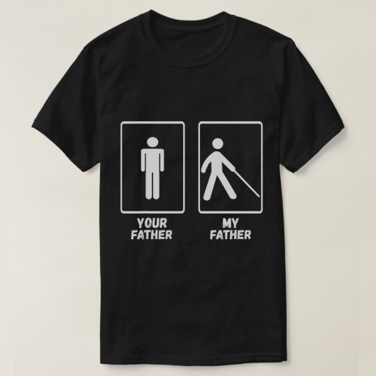 失明父の盲人目視の人I Tシャツ (デザイン正面)