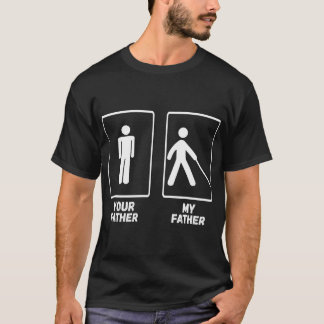 失明父の盲人目視の人I Tシャツ