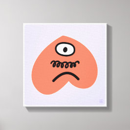 失望したハート – 悲しい口ひげ キャンバスプリント