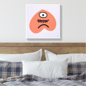 失望したハート – 悲しい口ひげ キャンバスプリント (インサイチュ (寝室))