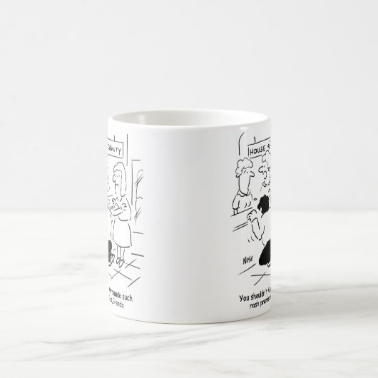 失望した夫の美しいサロン コーヒーマグカップ (中央)