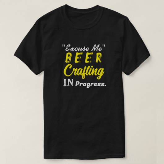 「失礼します」ビール醸造中 Y Tシャツ (デザイン正面)