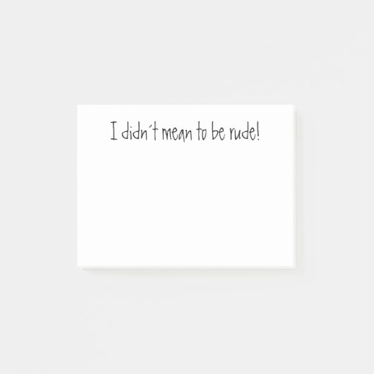 失礼じゃなかった!白黒ポスティートノート ポストイット (正面)