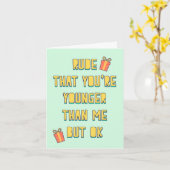 失礼だが私より若いが大丈夫 カード (黄色い花)