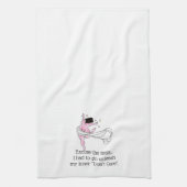 失礼だが、私は自分の内面を解き放たなければならなかった気によ! キッチンタオル (縦)