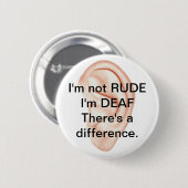 失礼ではないしかし耳が聞こえないボタン 缶バッジ (正面&裏面)