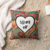 失礼なおもしろいハートデザイン!@#$ クッション (ブランケット)