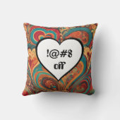 失礼なおもしろいハートデザイン!@#$ クッション (裏面)