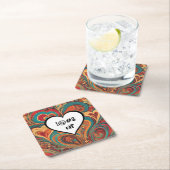 失礼なおもしろいハートデザイン!@#$ スクエアペーパーコースター (インサイチュ)