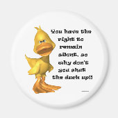 失礼なおもしろいマンガダック冷蔵庫用マグネット マグネット (正面)